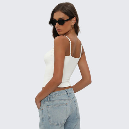 Casual Sexy Square Neck Tank Top for Women