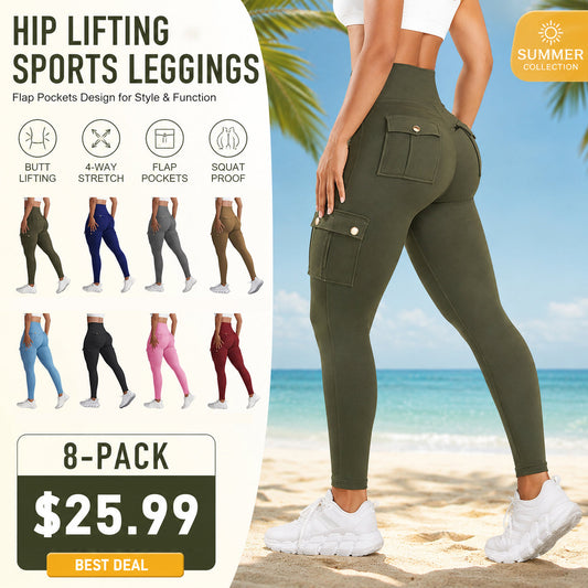 Women's Butt Lifting Leggings with Flap Pockets
